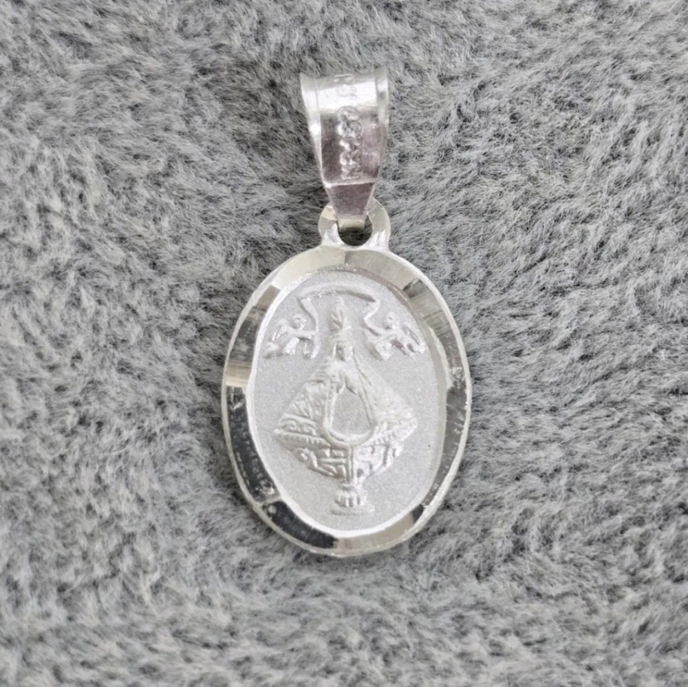 Immaculate Medal Pendant Charm Virgin of Juquila 925 Mexican Sterling Silver